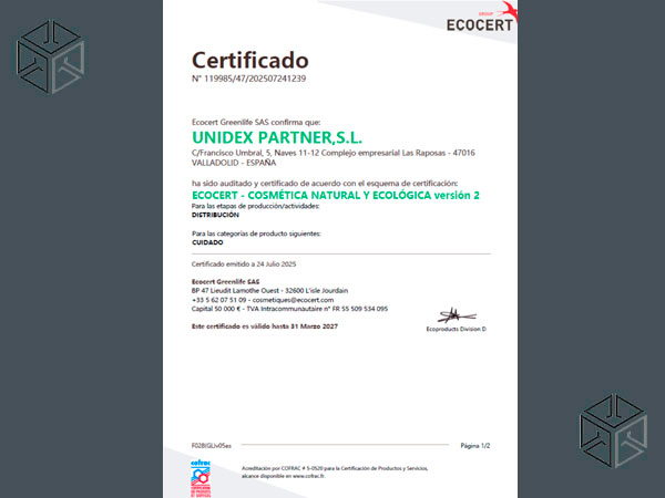 Certificado Ecocert