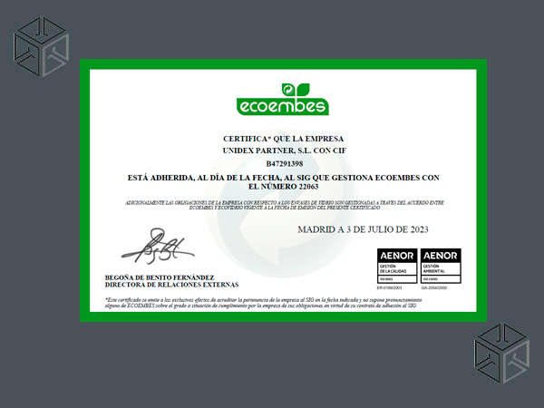 Certificado Ecoembes